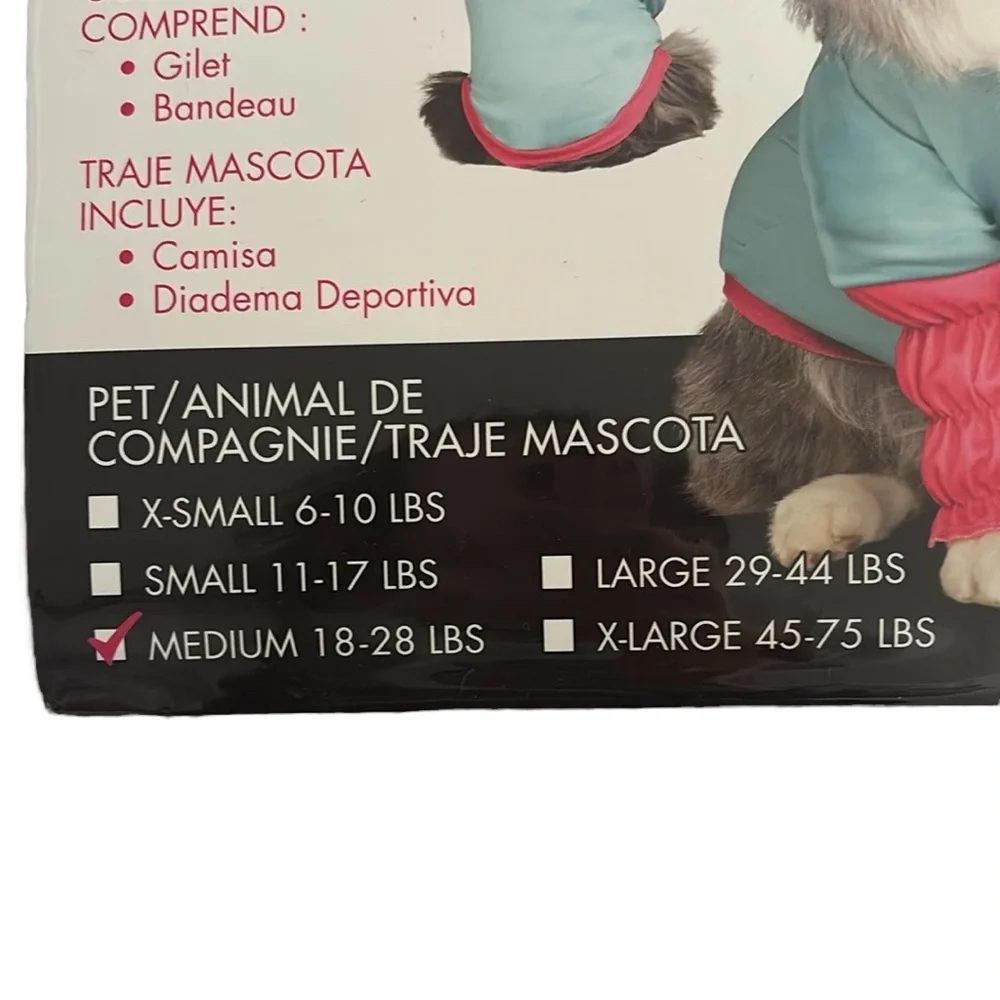 Barbie Aerobics Pet Costume - Pink and Blue